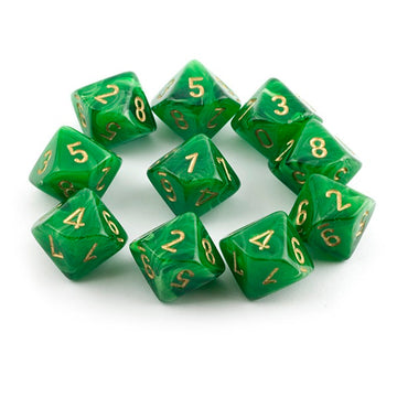 Vortex Green 10d10 Dice Set