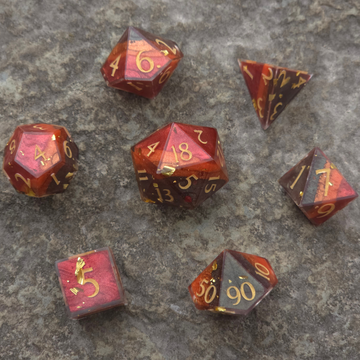 Sedimentary: Ultisol & Coffee Handmade 7-Dice Set