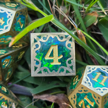 Sheathed 7-Dice Set: Green