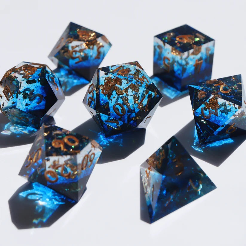 Sacred Flame Handmade Sharpedge Dice