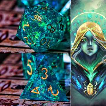 The Dice of the Scarab RPG Dice Set