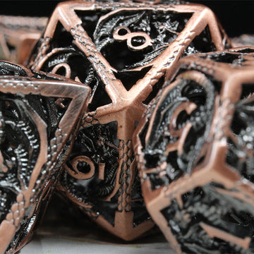 Thunder of Dragons Hollow Metal RPG Dice Set