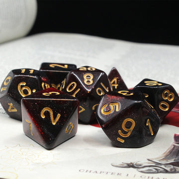 Vampiric Red 7-Dice Set