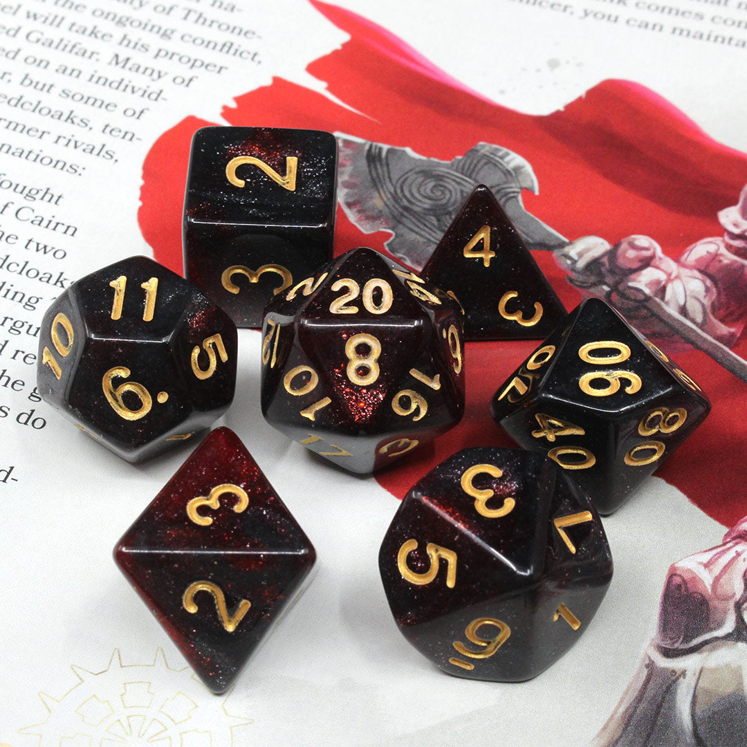 Vampiric Red 7-Dice Set