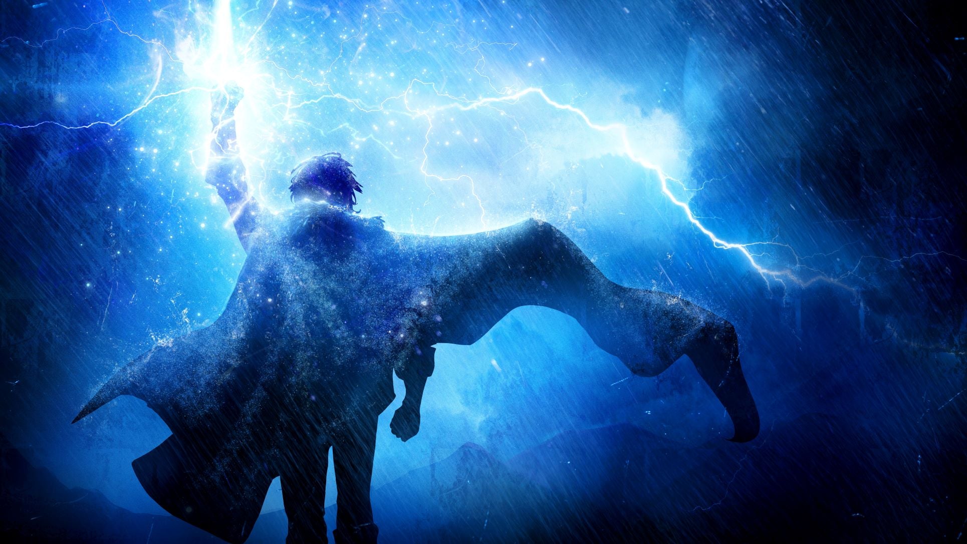 Sorcerer channeling lightning through their body
