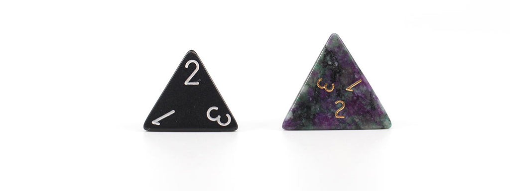 How do you read a d4 die?
