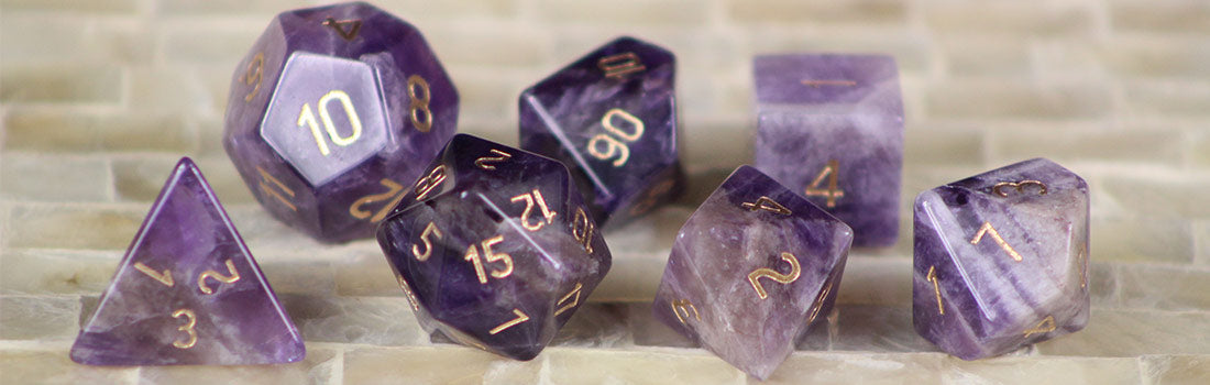 Amethyst Gemstone Dice