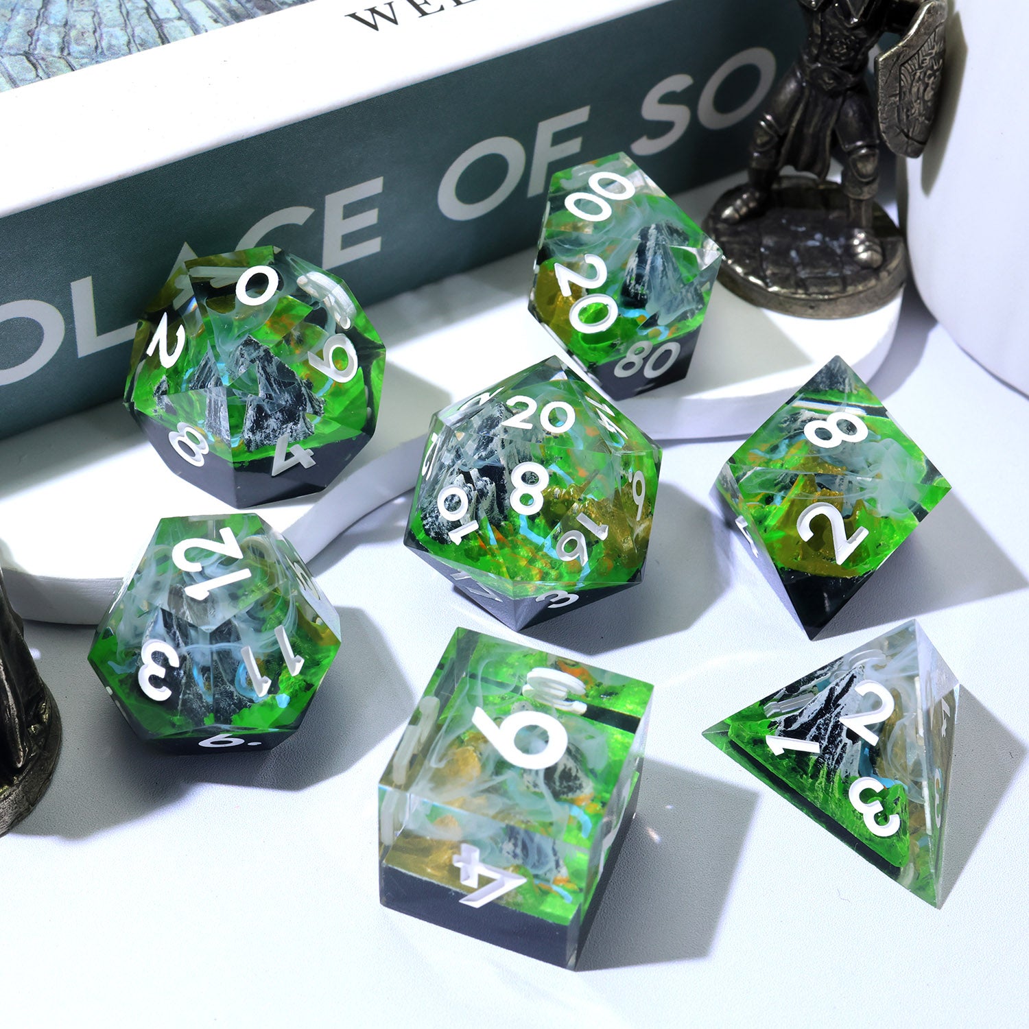 Verdurous Mountain Sharpedge Dice Set - Awesome Dice
