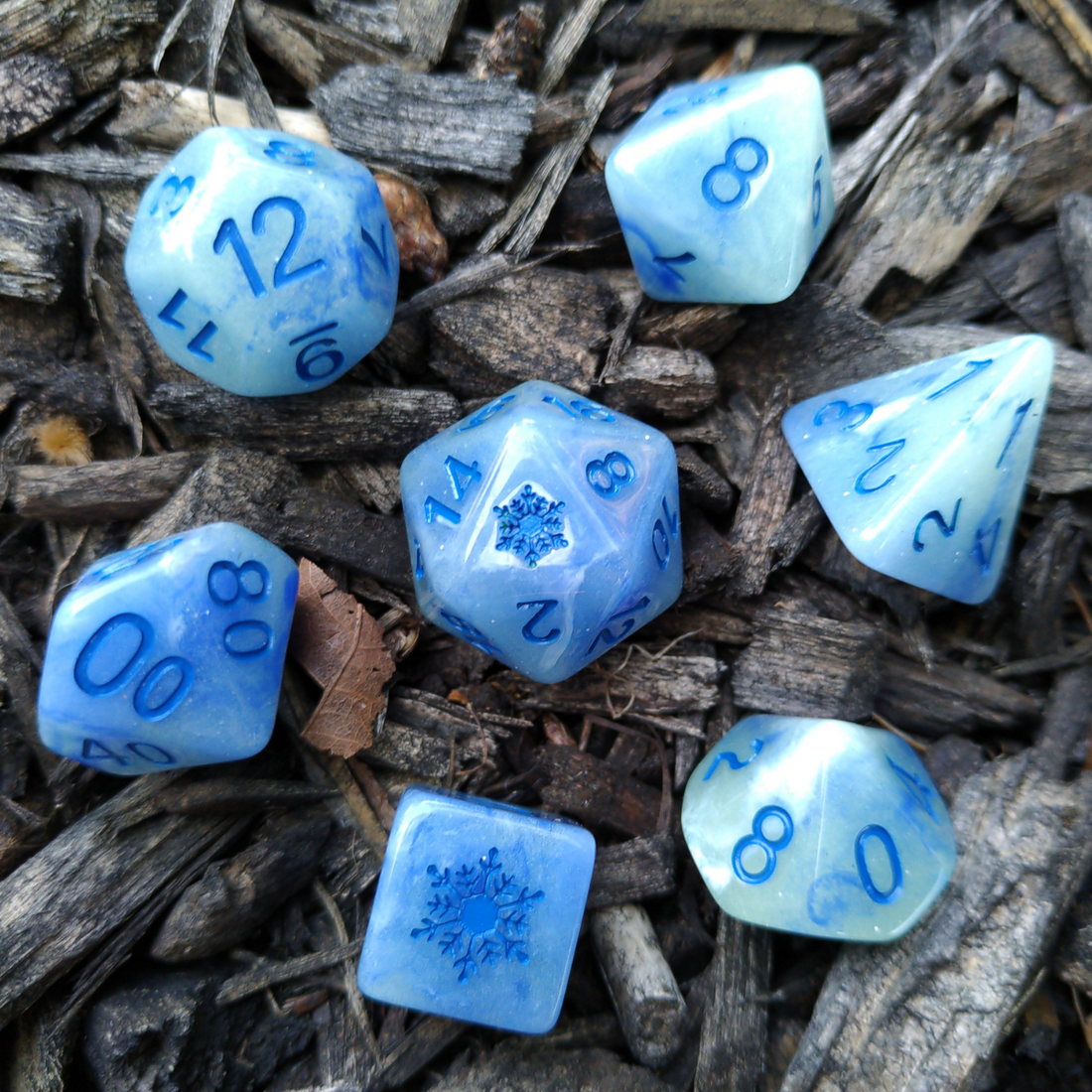 Midwinter 7-Dice Set - complete polyhedral dice set for DnD