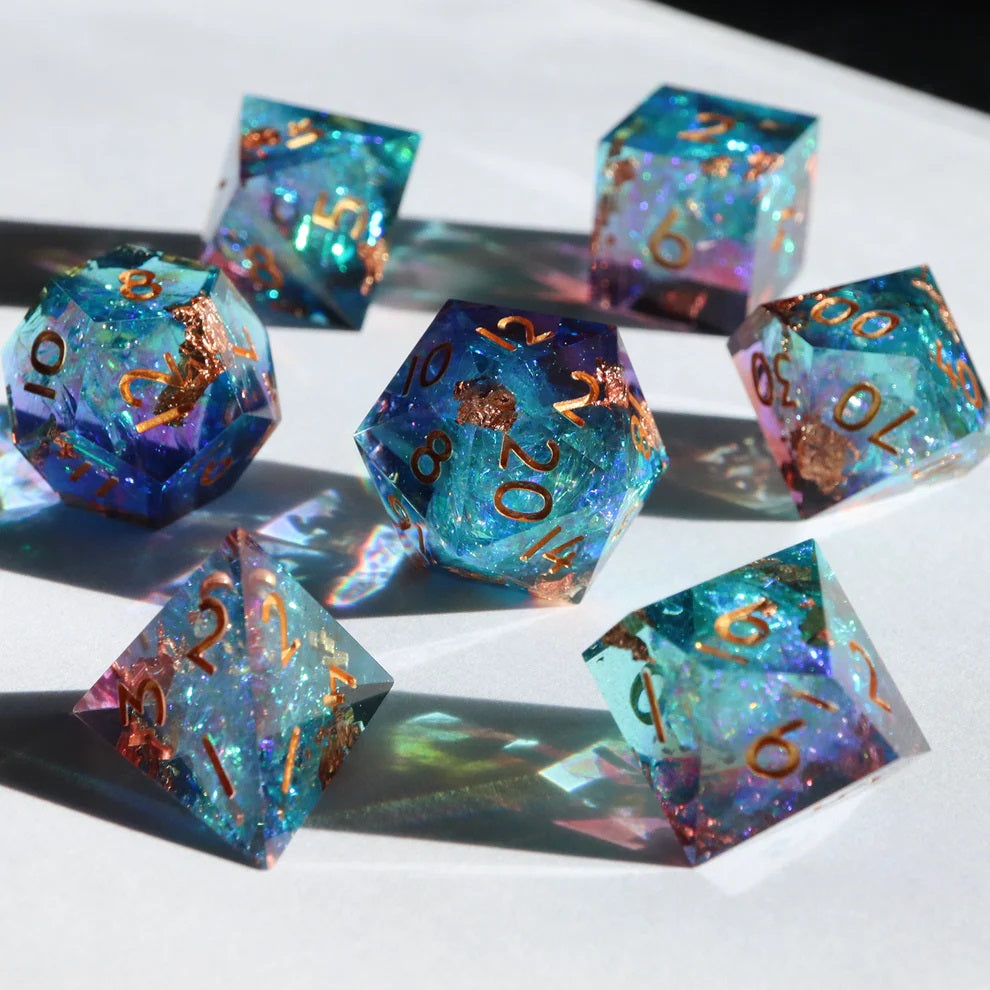 Nebula Patina Sharpedge Dice Set