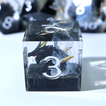 Dragon Head Sharpedge Dice Set - Black