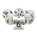 Snow Camo dice set - individual dice spread view