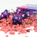 Geekz dice set - alternate angle showing color and detail