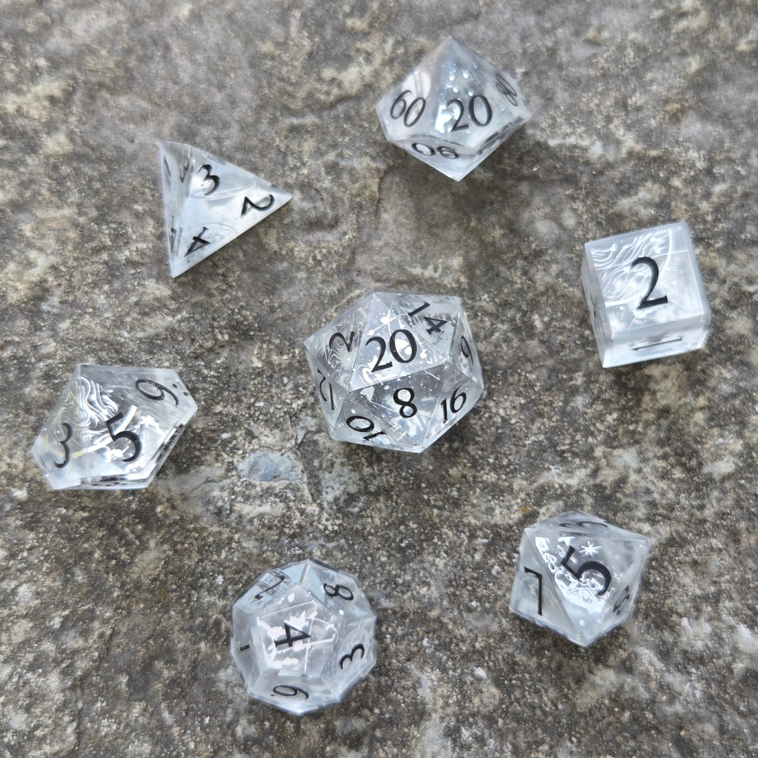 Ephemera: Astronautic Handmade 7-Dice Set
