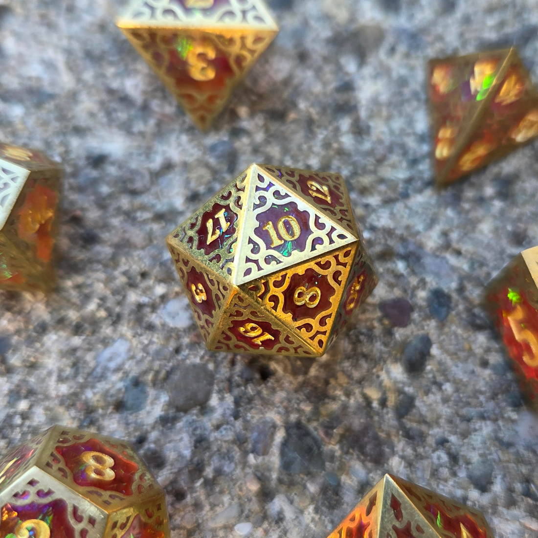 Sheathed 7-Dice Set: Multicolor