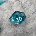 Meltwater Handmade Sharpedge Dice dice set - alternate angle showing color and detail
