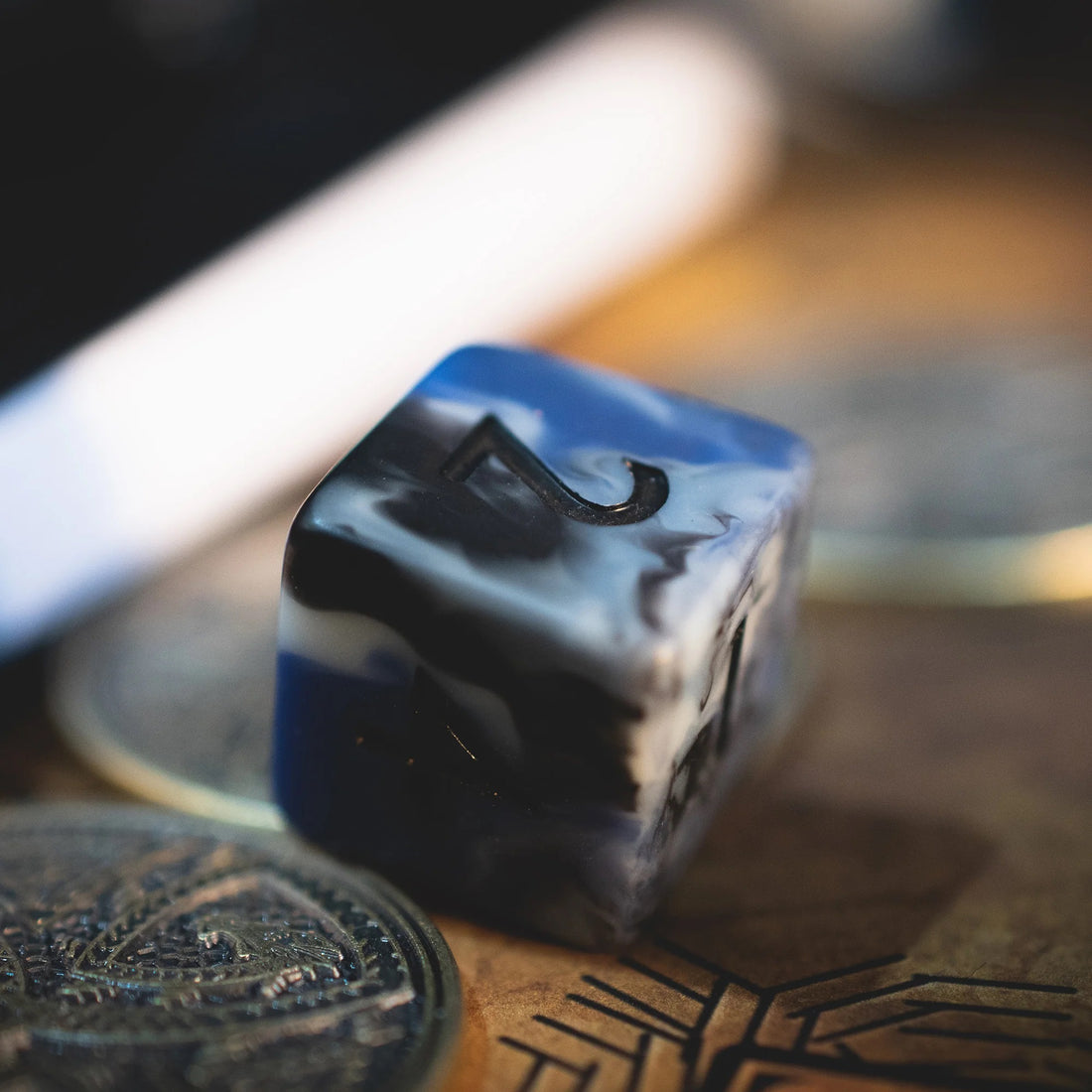 Sea Camo 7-Dice Set - complete polyhedral dice set for DnD