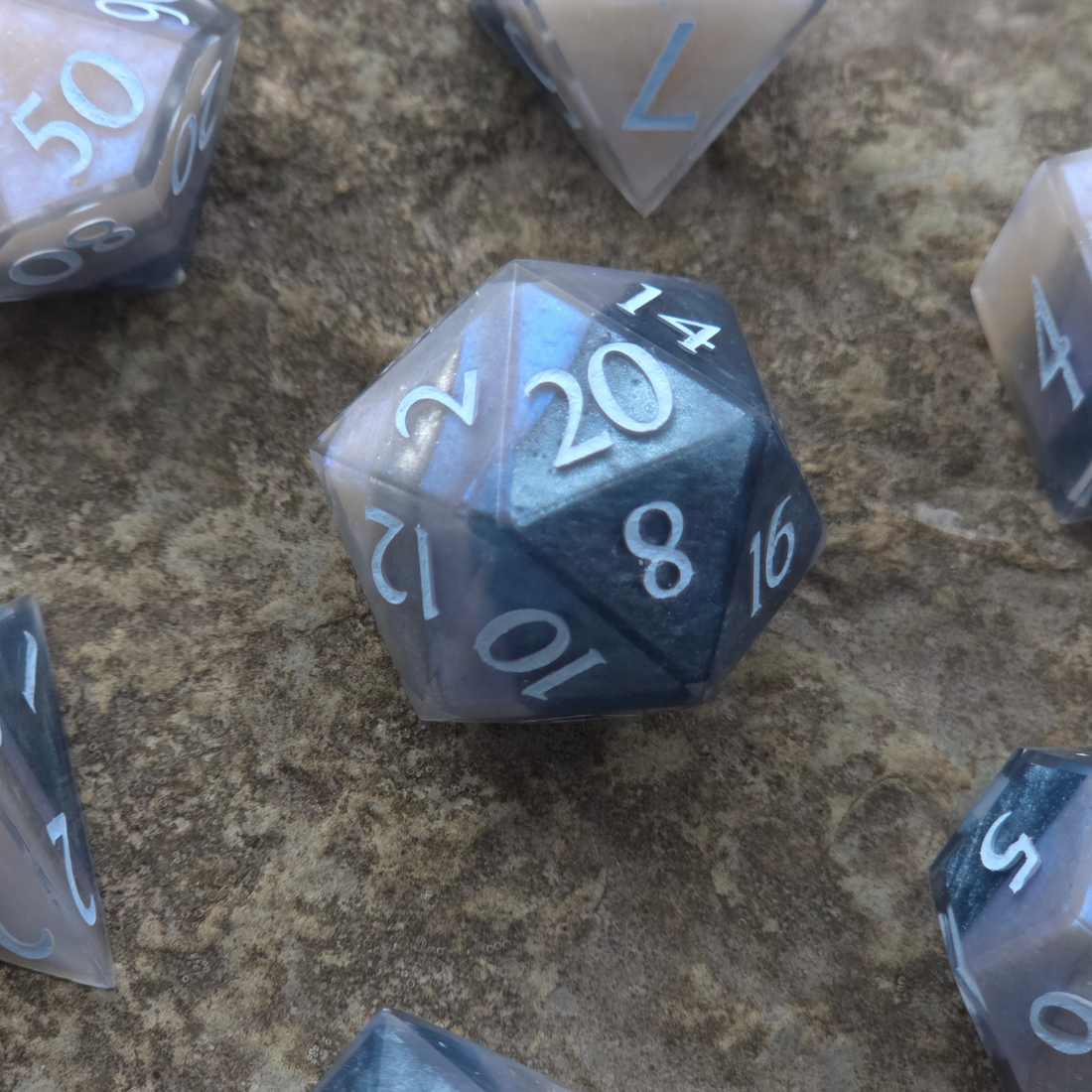 Sedimentary: Aquascape Handmade 7-Dice Set