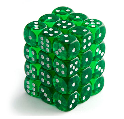 Translucent Green 36d6 Dice Set