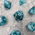 Meltwater Handmade Sharpedge Dice dice - close-up showing numbering and finish