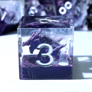 Dragon Head Sharpedge Dice Set - Purple