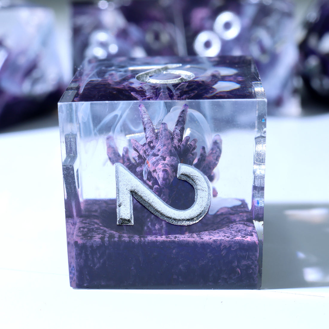 Dragon Head Sharpedge Dice Set - Purple