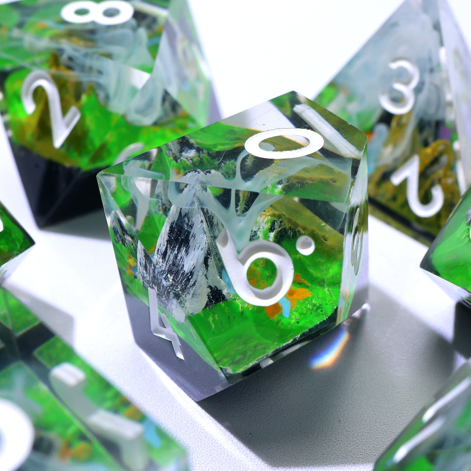 Verdurous Mountain Sharpedge Dice Set - Awesome Dice