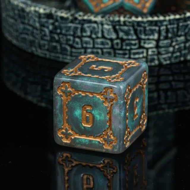 Frost Giants 7-Dice Set - complete polyhedral dice set for DnD