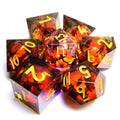 Glowing Dragon Liquid Core Dice dice - detail shot showing unique pattern