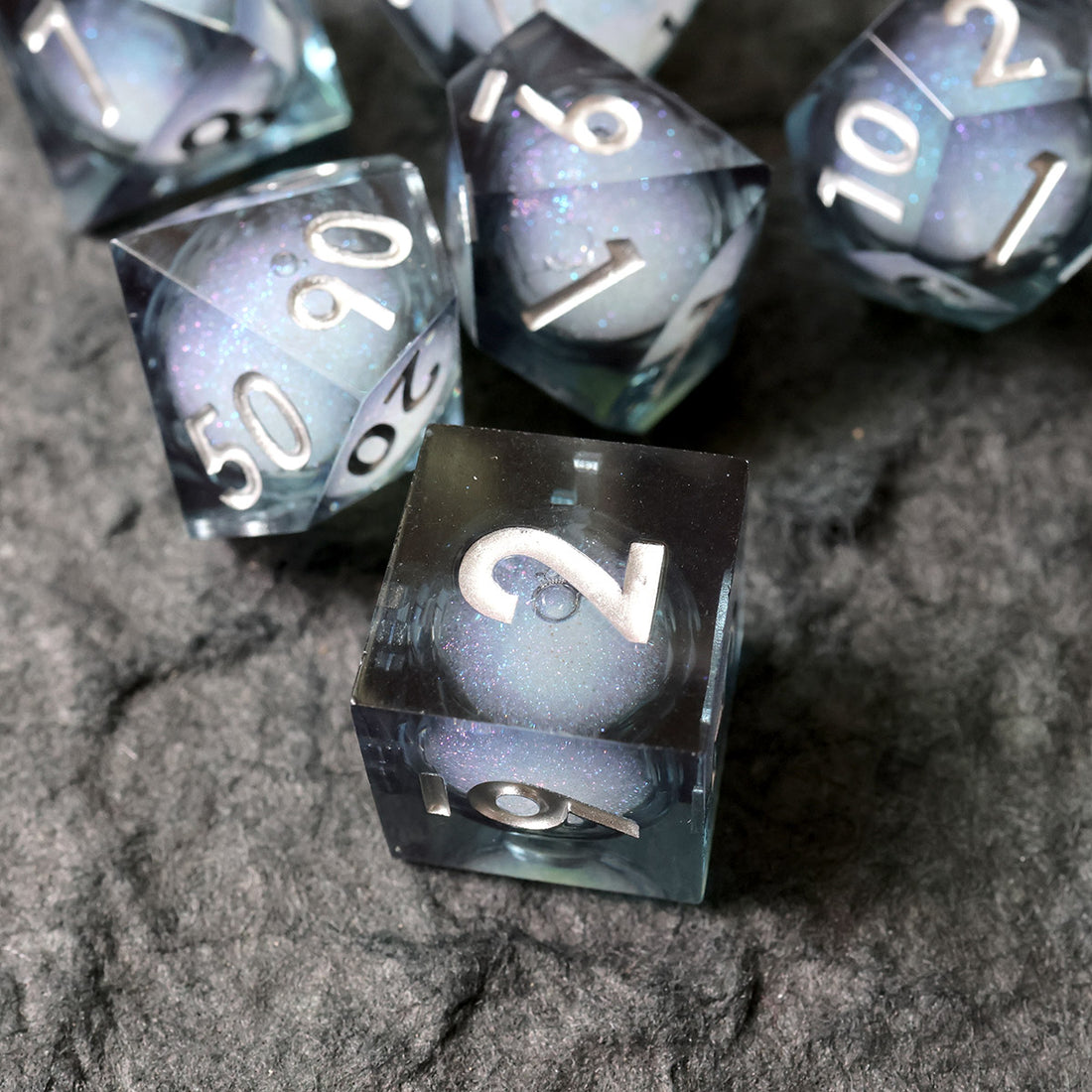 Halley Liquid Core Dice Set - complete polyhedral dice set for DnD