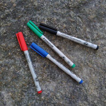 Wet Erase Markers dice - close-up showing numbering and finish