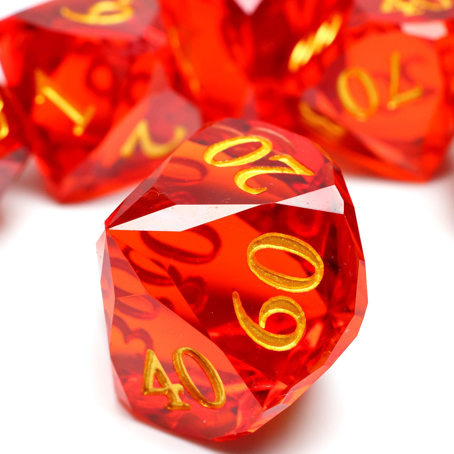 Diamond Cut 7-Dice Set: Red - Awesome Dice