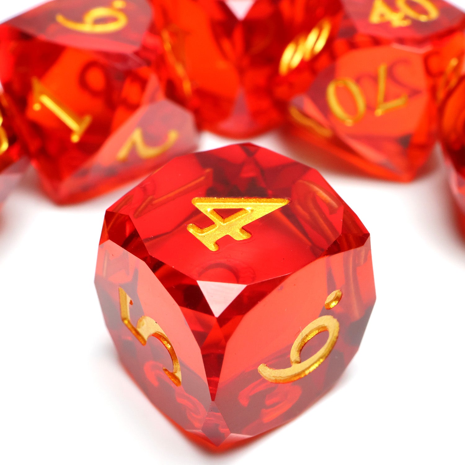 Diamond Cut 7-Dice Set: Red - Awesome Dice