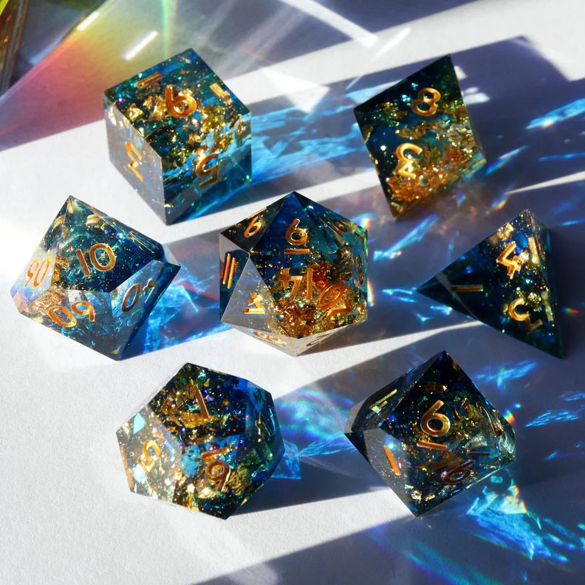 Sacred Flame Handmade Sharpedge Dice