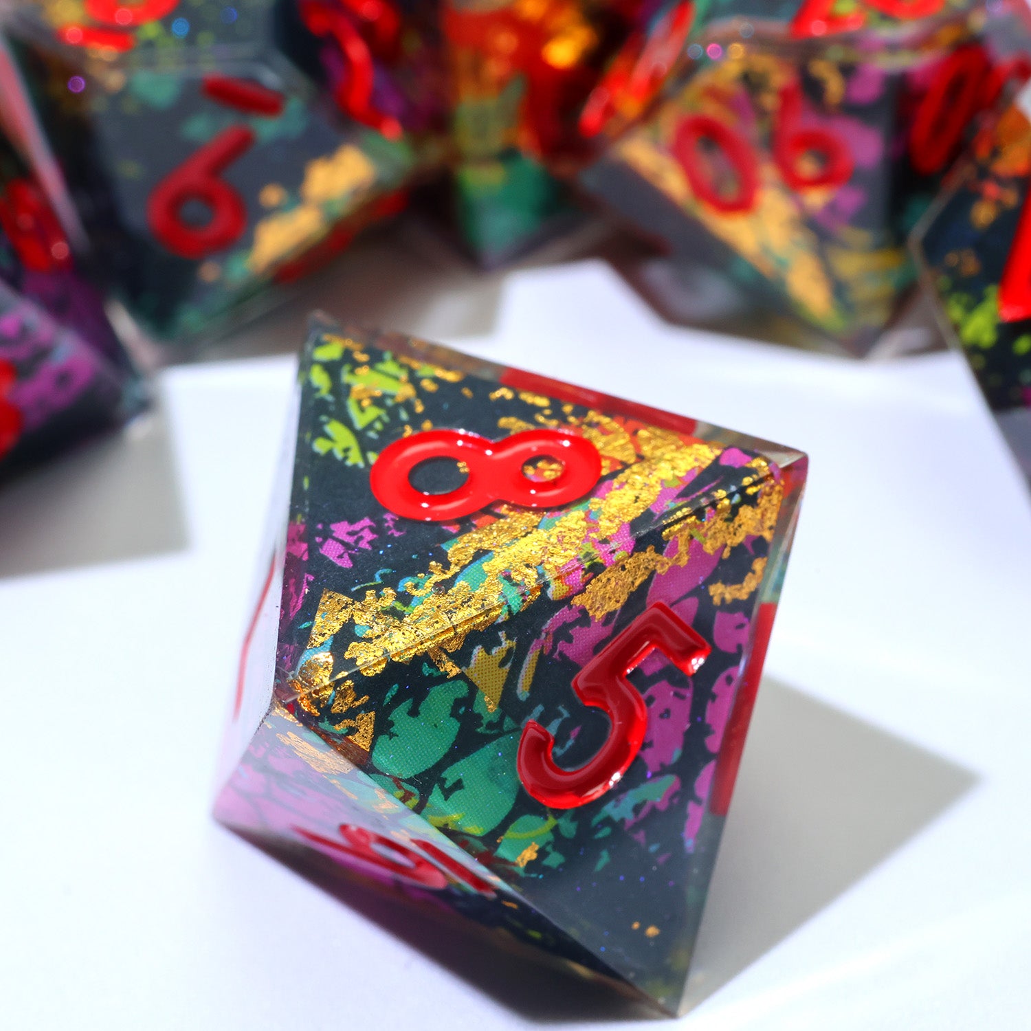 Snakeskin Sharpedge Dice Set - Awesome Dice
