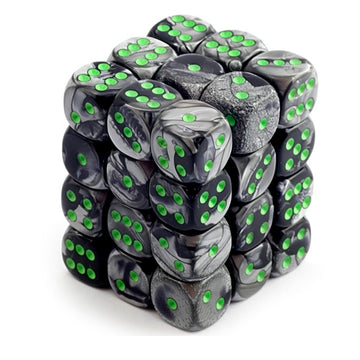 Gemini Black-Grey 36d6 Dice Set