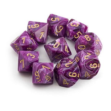 Vortex Purple 10d10 Dice Set