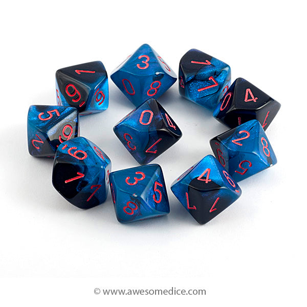 Gemini Black Starlight 10d10 Dice Set