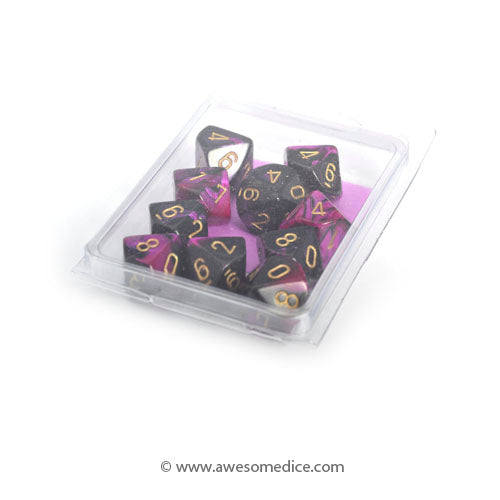 Gemini Black-Purple 10d10 Dice Set