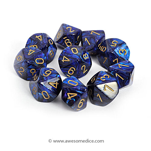 Scarab Royal Blue 10d10 Dice Set