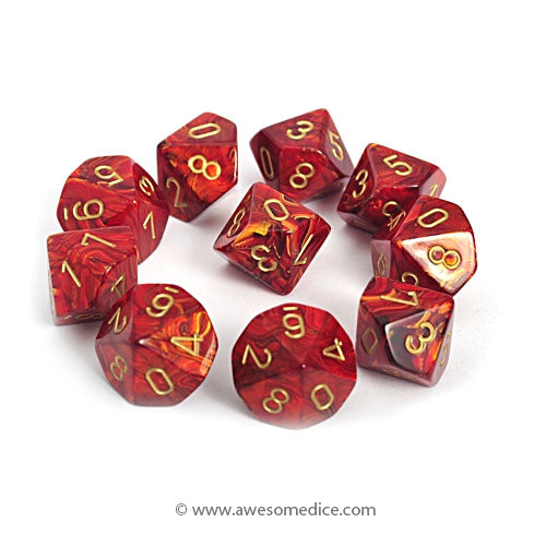Scarab Scarlet 10d10 Dice Set