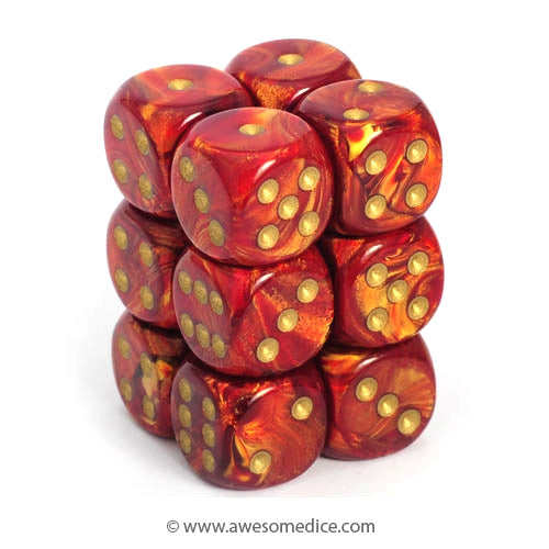 Scarab Scarlet 12d6 Dice Set
