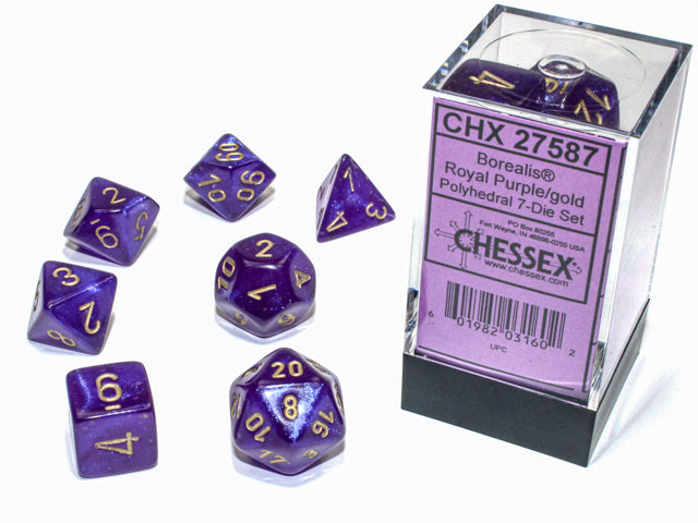 Chessex Borealis Royal Purple/white with Luminary