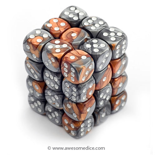 Gemini Copper-Steel 36d6 Dice Cube