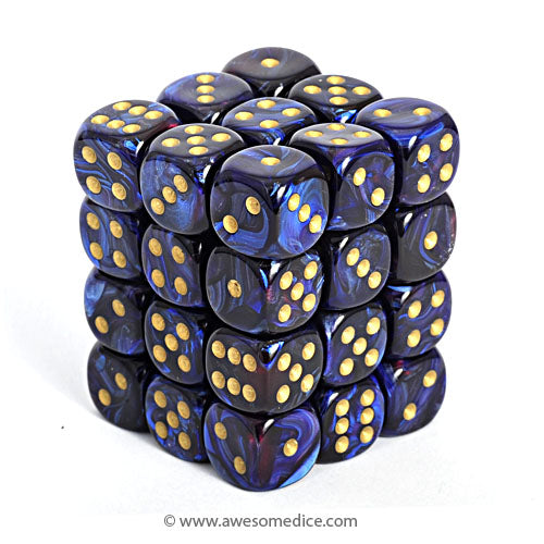 Scarab Royal Blue 36d6 Dice Set