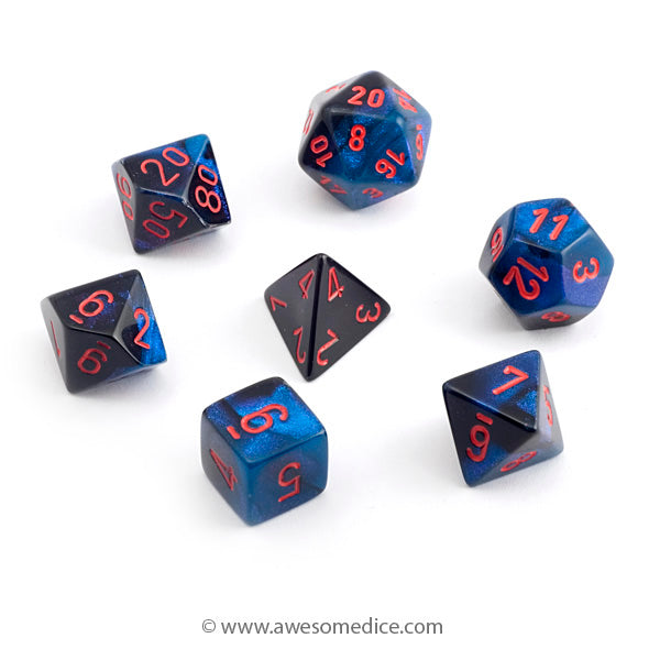 Gemini Black-Starlight 7-Dice Set