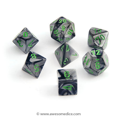 Gemini Black-Grey 7-Dice Set
