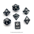 Opaque Black Samurai 7-Dice Set