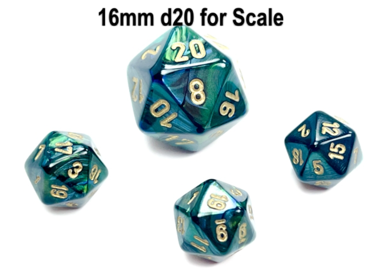 Mini Scarab Jade 7-Dice Set