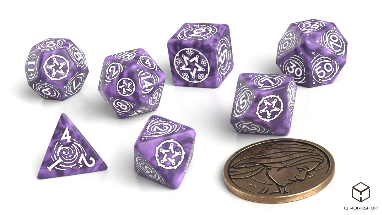 Yennefer - Lilac and Gooseberries - Witcher RPG Dice Set